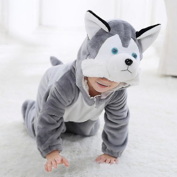 Fll Djur Sd Creeper, Djurdräkt gray cat 73 (12-17M)