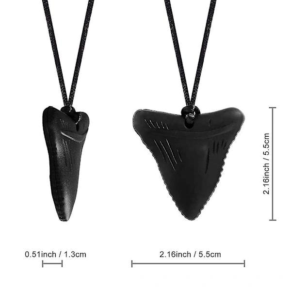 5 st Sensory Tuggumhalsband - Tuggumhalsband för Sensoriska Barn, Hajtandshalsband, Nagelbita Terapi för Barn och Vuxna