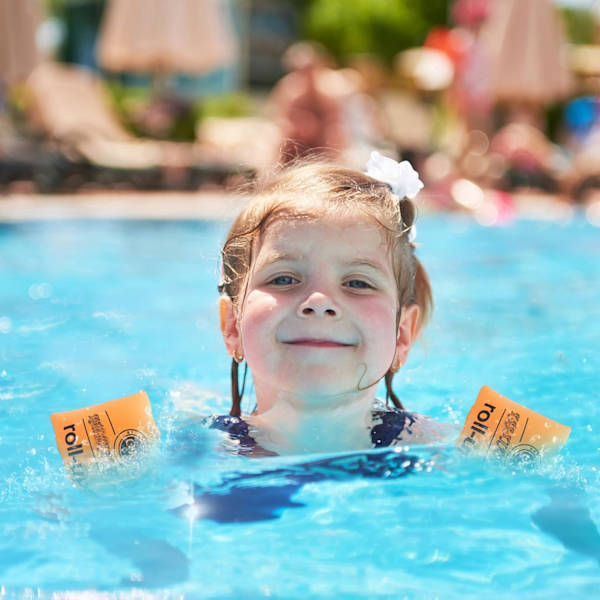 Uppblåsbara armfloaties för småbarn, uppblåsbara vattenvingar för barn, simarmband flytning för barn och vuxna