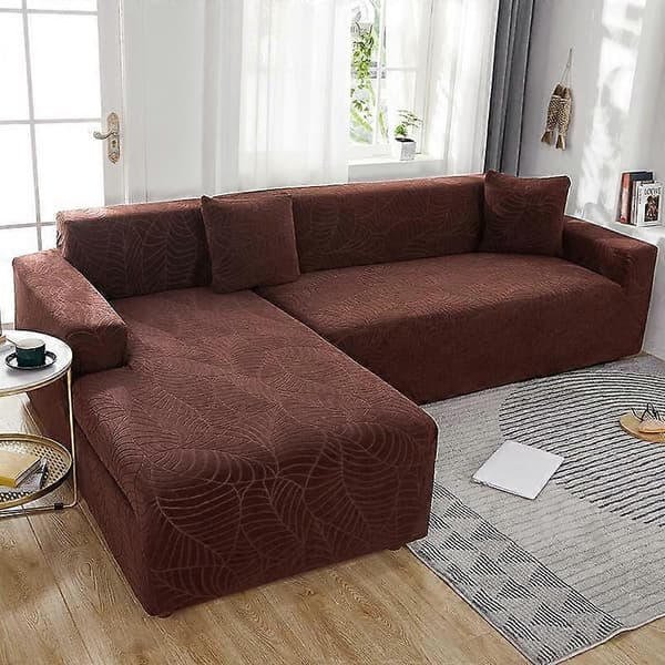 Jacquard Stretch Vanntett Sofatrekk for Stue Elastisk Sofatrekk L-Form Sofabeskyttelse Møbelbeskyttelse blu blue 1-seater 90-140cm