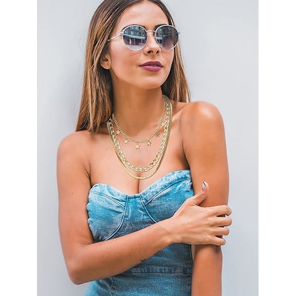 Gullstjerne Choker Halskjede for Kvinner Søt Halskjede for Tenåringsjenter Trendy Stjerne Halskjede Choker Justerbar