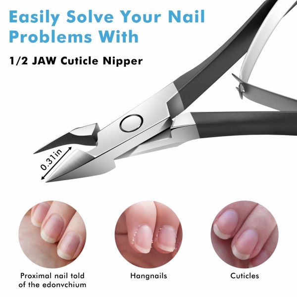 Nagelband Trimmer Professional - Nagelbandsskärare i rostfritt stål, professionell nagelbandsskärare, nagelbandssaxborttagningsverktyg för nagelband.