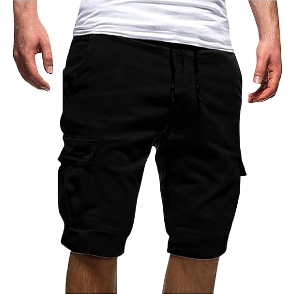 Herre Cargo Shorts,Herre Sommer Uformell Utendørs Uformell Patchwork Lommer Overall Sport Tooling Shorts Bukser