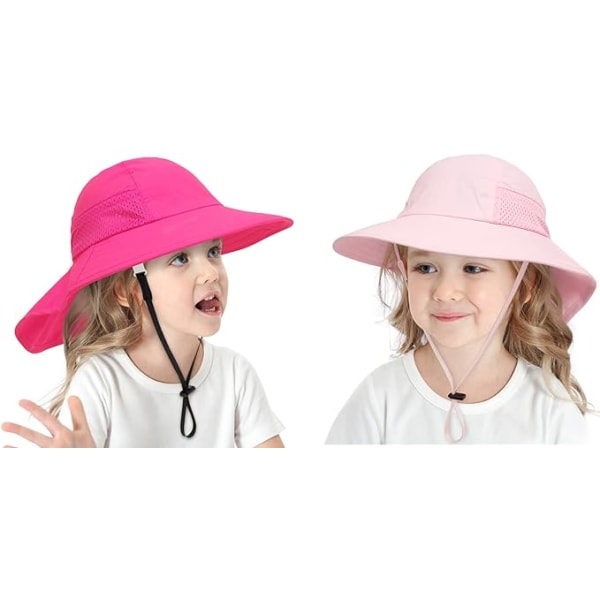 Baby Sun Protection Hat Summer Toddler Adjustable UPF 50+ Wide Brim Neck Flap Beach Caps Boys Girls 1-12 Years Kids