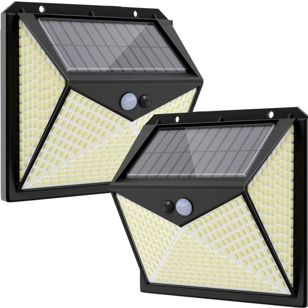 350 LED utomhussolljus, 3 lägen solenergi utomhus rörelsesensor 270° kraftfull vattentät LED spotlight