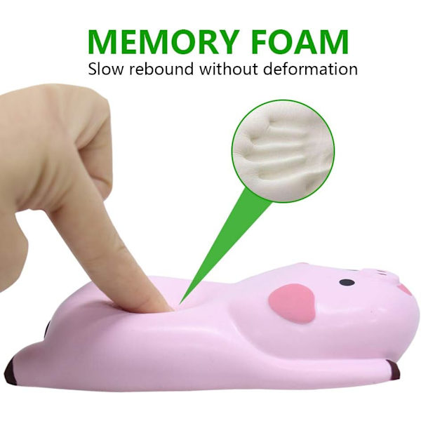 Opgraderet ergonomisk håndledsstøtte (2-pak) - Musemåtte Memory Foam håndledsstøttepude Hvilepude Måtte til kontorcomputer bærbar computer (Pink)