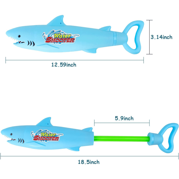 Sett med 3 barnevasspistoler, barnas tegneserie hai leker, lang rekkevidde barn og voksne