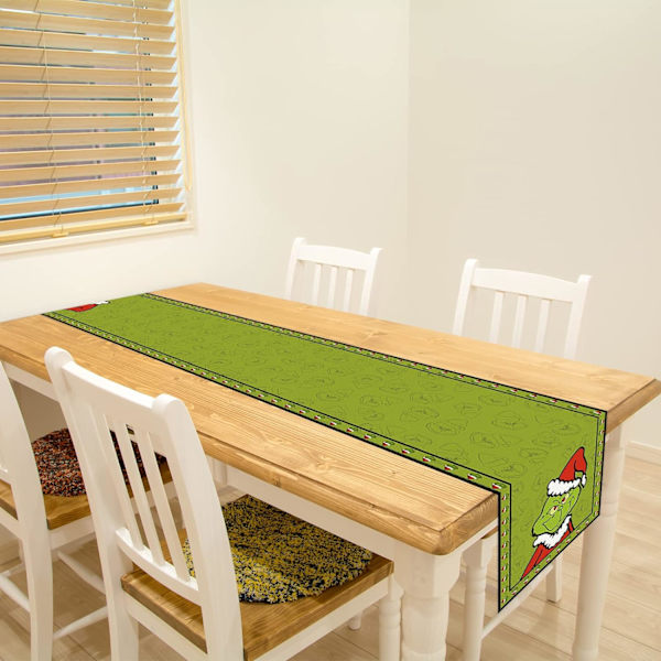 Julebordflag Merry Grinchmas Dug til Jul Julepynt og Hjemmekøkken Bordservice - 13×72''