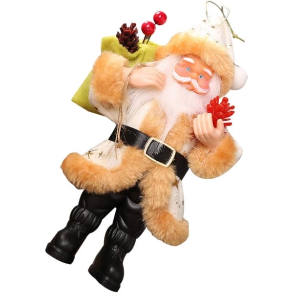 Heyone Christmas Standing Santa Claus Figurine Figure Decorations (Beige)