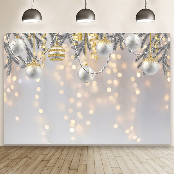 7x5ft Talvimarjapuutarha Juhla Tausta Valokuvaus Valkoinen Joulu Merry Xmas Lumhiutale Glitter Bokeh Tausta Sparkle