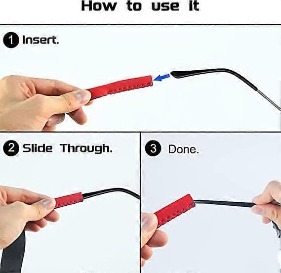 6-pack Neopren Elastisk Glasögonsnodd Rem för Sportglasögon och Solglasögon, Band Flytande Halkskydd Elastisk Snodd Rep db