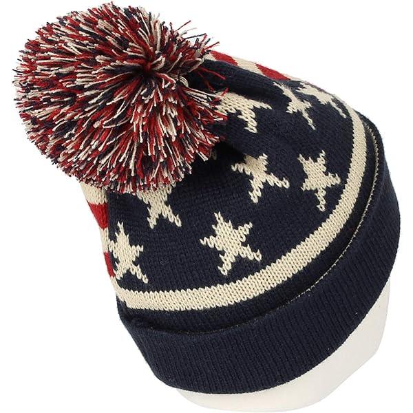 Strikke oss Canada Flagg Union Jack Pom Beanie Hat JZP0027