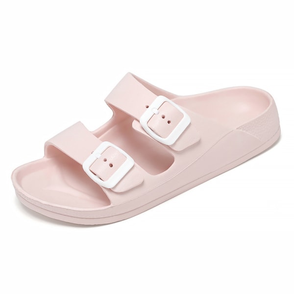 Justerbare Slip-on EVA Dobbel Spenne Slides Komfortsåle Thong Sandaler for Kvinner