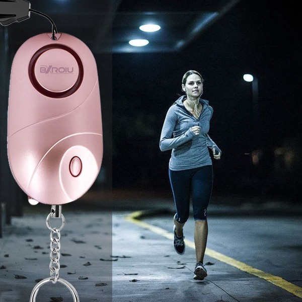 Lommealarm, 140dB personlig nødalarm med LED-lys, kriminalitetsforebyggende alarm