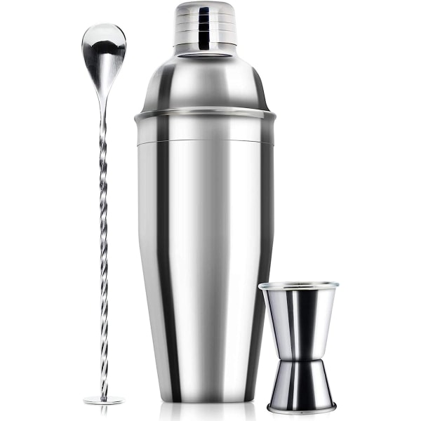 24oz Cocktail Shaker Bar Set - Profesjonelt Margarita Mixer Drink Shaker og Målebeger & Blandeskje Sett