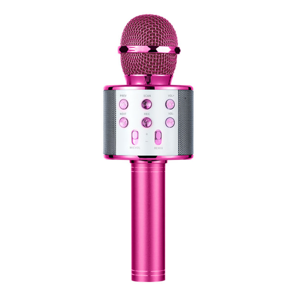 Bluetooth trådløs karaokemikrofon med flerfarget LED-lys, håndholdt mikrofon for barn/voksne å synge, kompatibel med Android/Ios/