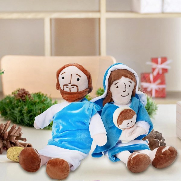 Jeesus-pehmo-nukke Ystäväni Kristilliset lelut Äiti Maria pitelee baby täytettynä Jeesuksen lahja 13 tuumaa Kristuksen Vapahtajan figuurilelut