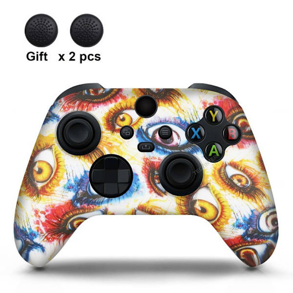 Xbox Series-kontroll Silikonöverdrag Series S/X-kontroll Skyddande överdrag med knapplock Eye