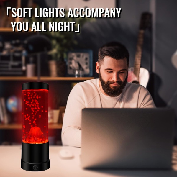 9-tums Snow Mountain Nattljus LED dekorativt ljus Atmosfär Lava Snow Mountain Lamp Bordsljusdekoration