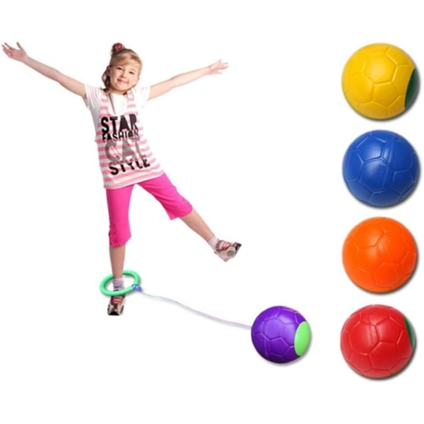 Ankel springbold, hoppebold legetøjsbold fodgyroskop med disk udendørs sport fitnesslegetøj til voksne børn barn, tilfældig farve