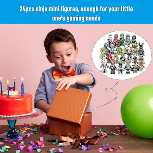 24 kpl Ninja Minifiguurit Ninja-sarjan nuket Lelusetti Lahjat Lapsille