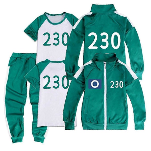 Squid Game 2 Spelare Cosplay Kostym Träningsoverall Komplett Klädset No.230 170cm