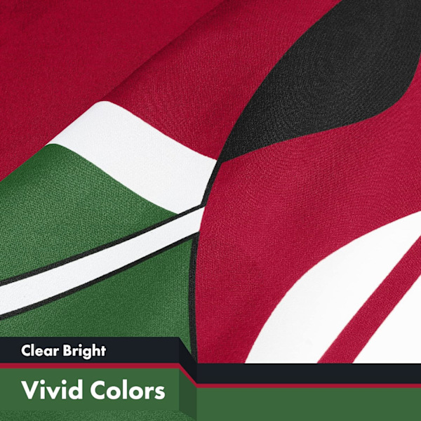 – 2-pack: Kenya (Kenyanska) flagga | 3x5 fot | Tryckt 150D – Inomhus/utomhus, levande färger, mässingsöljetter, kvalitetspolyester,