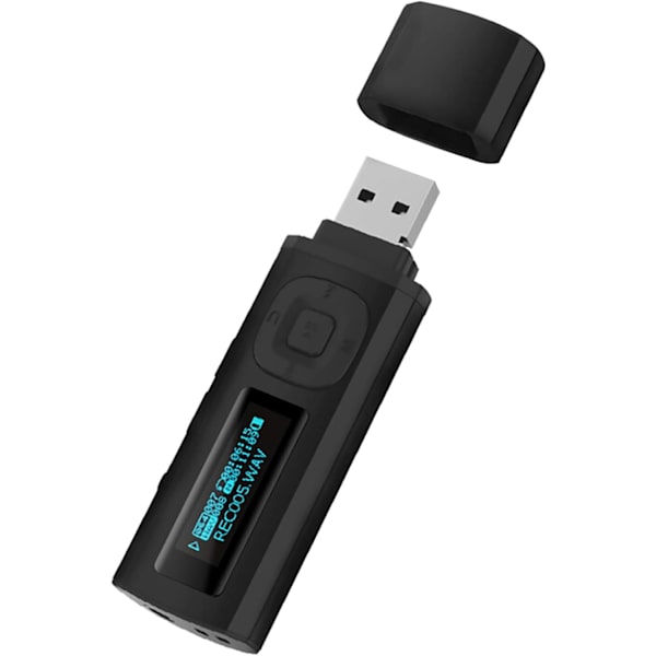 USB MP3-afspiller Bluetooth 4.0 8GB musikafspiller med redigering Bærbar HiFi Lossless musikafspiller med FM-radio/optager