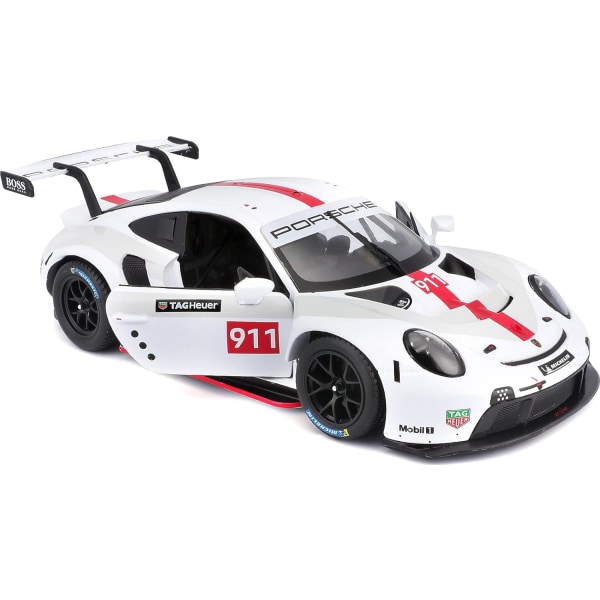 B18-28013 Porsche 911 RSR GT 1:24 Skala Støpt Samlebil, Assorterte Design og Farger