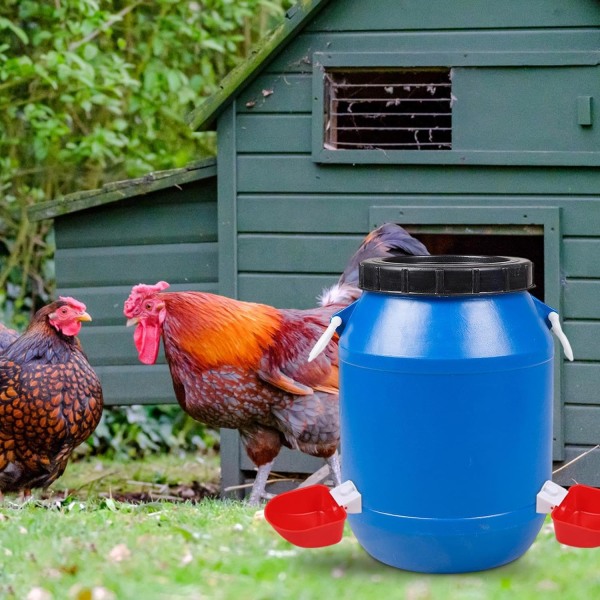 Vanningskopper for kylling, automatisk vanningsenhet for ande - fjærkrevanner ikke lett å knuse, innebygd vannkontroll, automatisk funksjon for kalkun, fugler