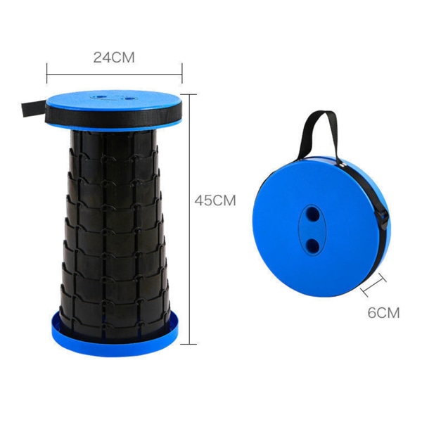 Portable telescopic stool with mobile charger, indoor/gardening/outdoor camping retractable stool built in