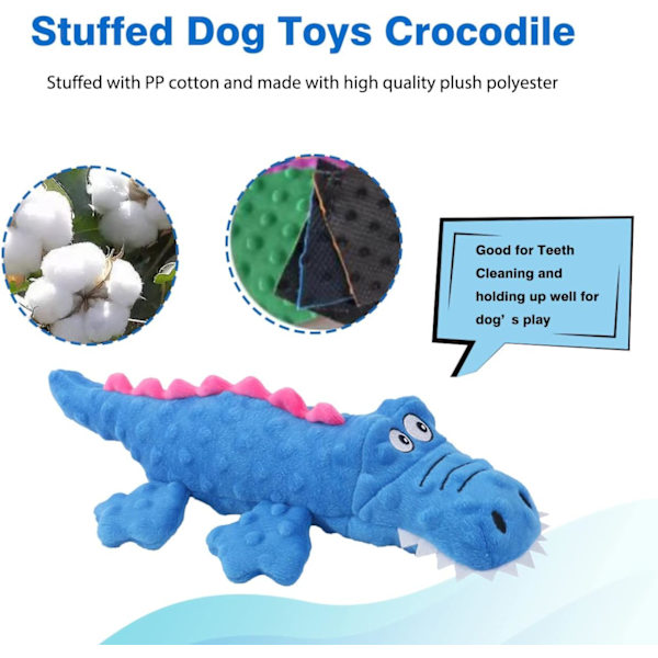 Hunde Squeaky Toys - Søde Plys Plys Hund Tyggelegetøj til Hvalpetænder, Holdbare Interaktive Hundelegetøj til Små, Mellemstore og Store Hunde, 2 Pak