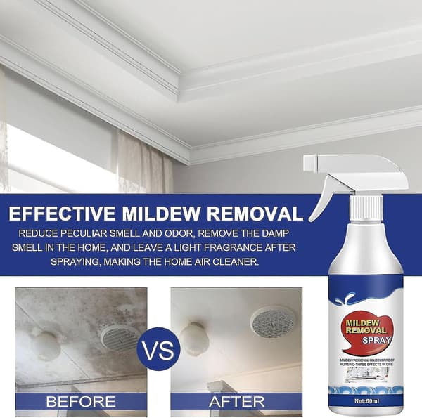 Spray for muggvask, Spray for muggfjerning, Avkalkningsspray for bad, Egnet for vegger, fliser, gulv, vasker, badekar og toaletter[D] 3Pcs