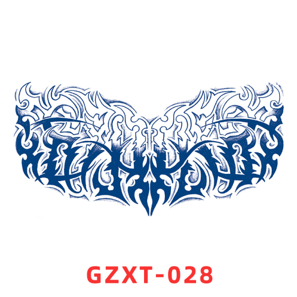 Juice Chest Sticker Tattoo Sticker Herbal Semi Permanent Flower Chest Back Tattoo Wings Tattoo Sticker Anti Sweat tattoos (GZXT-011)