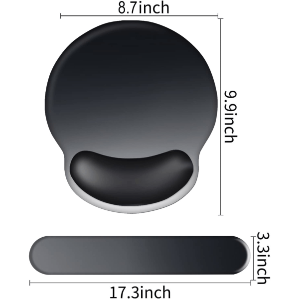 Näppäimistön rannetuki ja hiirimatto rannetuella, muistivaahtosarja pelaamiseen ja toimistoon, mukava ja kevyt helppoon käyttöön (Gradient8)