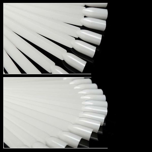 2 sæt neglevisning negletips neglekunst tips stick præsentation neglekunst øveværktøj display (100 stk)