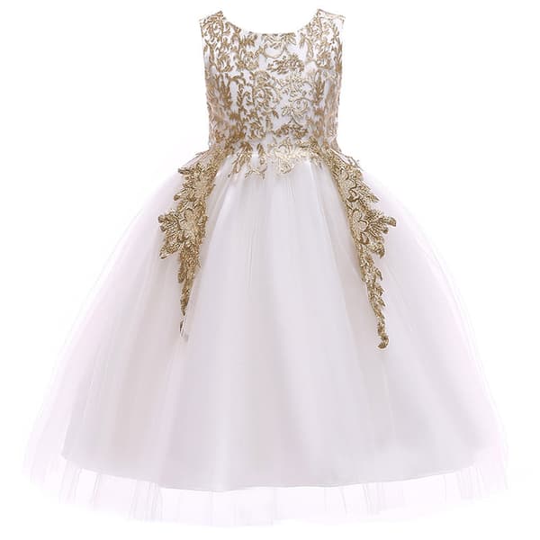 Nyårskläder Julklänning Barnklänning Flickors Prinsessklänning Jul Barn D0047 Silver