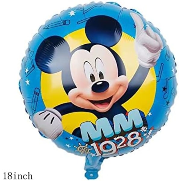 5 STK - Ballonger till födelsedagsfest - Stor Mickey-folie ballong - Dekorationer för vuxna och barns festtema