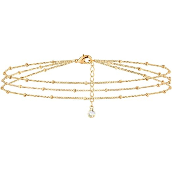 Armband för kvinnor 14K guldpläterad delikat kedja enkelt smycke sött för flickor