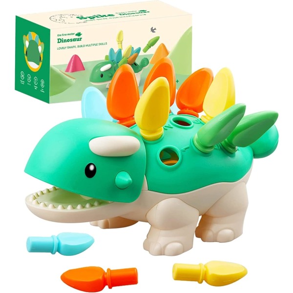 Montessori-leksaker för toddler Inlärningsaktiviteter Pedagogiska dinosauriespel - Baby sensoriska finmotoriska färdigheter Utvecklingsleksaker