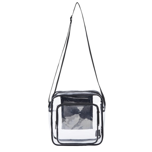 Gjennomsiktig Messenger Bag for jobb og forretningsreiser for menn og kvinner, stadion godkjent - Transparent Cross-Body skuldertaske for sikkerhet og sportsarrangementer