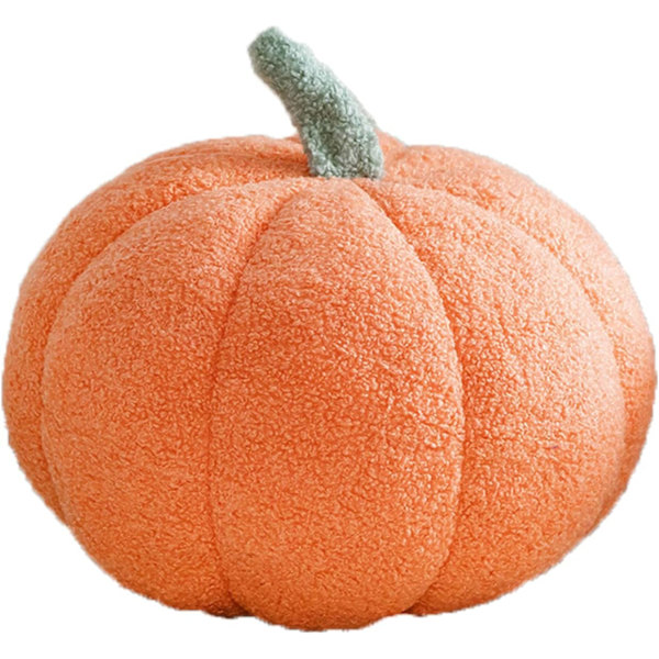 Gresskarpute kose, myk gresskar plysjdyr, gresskarpute sofa pute gresskar for hjemmedekor Halloween (oransje, 8 tommer)