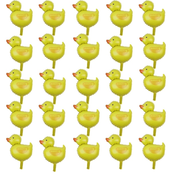 25 stk. Mini andefolie ballon andeform folie mylar ballon landbrugsdyr folie balloner til landbrugstemafest børns fødselsdagsfest baby