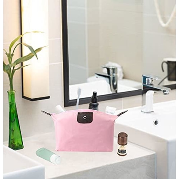 Sminkepung i bulk Toiletry Pouch Vanntett kosmetikk Oppbevaringsposer, med glidelås Reise Toiletry Organizer Pakkepose (9 farger)