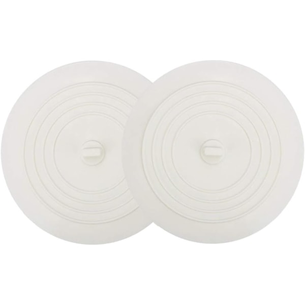 Badkarspluggar 2-pack stora silikonavloppspluggar Hårpluggar Platta sugkoppsskydd för diskbänkar, badrum och tvättstuga
