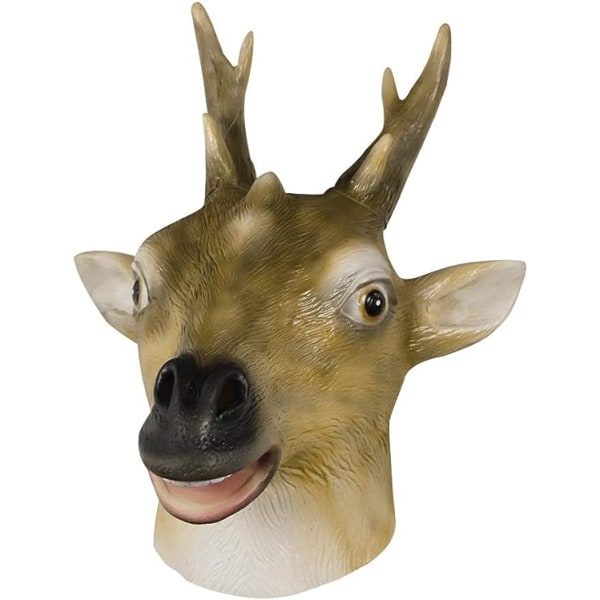 Halloween Söt Giraffe Head Mask Kostym Party Deer Head Mask Cosplay rekvisita