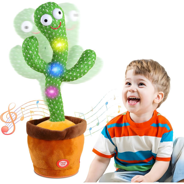 Legetøj Dansende Talende Kaktus til drenge Piger,Dans Sang Talende Optagelse Mimik Gentagelse af hvad du siger Kaktus Legetøj med 120 engelske sange