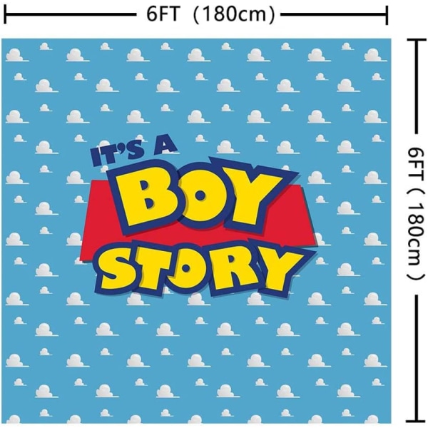 Det är en pojke Story Bakgrund Födelsedagsfest Tema Foto Bakgrund Blå himmel 6x6ft