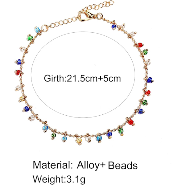 Boho Blå Sköldpadda Anklets för Kvinnor Flickor Bohémiska Flerskikts Pärlor Handgjorda Strand Ankel Armband Set Boho Fot Smycken