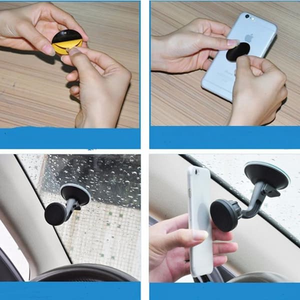 Kätevä Kestävä Puhelinpidike Autoteline Imujalalla Svart